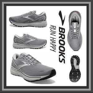Brooks Ghost 14 Performance Running Sneakers in Oyster/Alloy/Primer Grey Sz 9.5